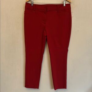 LOFT maroon skinny pants Marisa fit Size 12P EUC